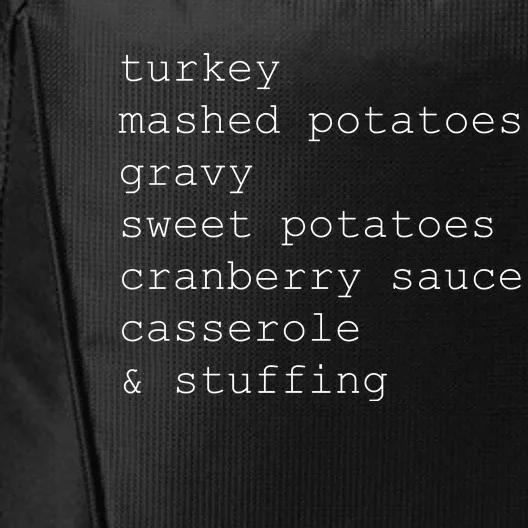 Turkey Thanksgiving Holiday Food Guide City Backpack