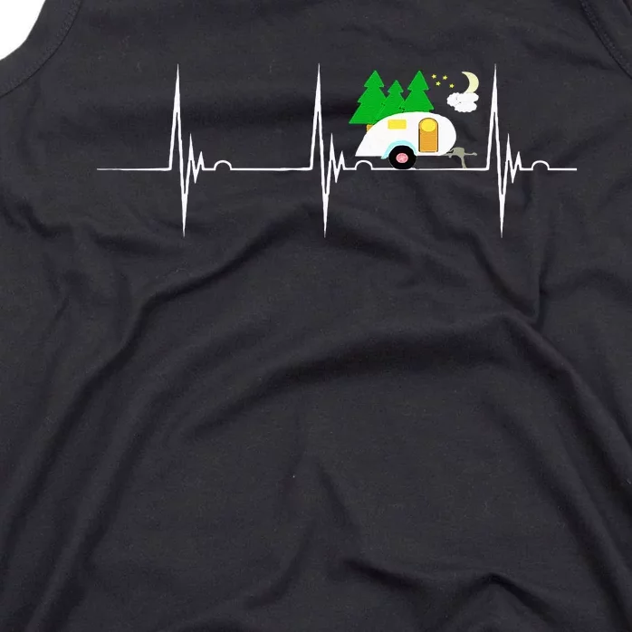 Teardrop Trailer Heartbeat Camping Pulse Line EKG RV Tank Top