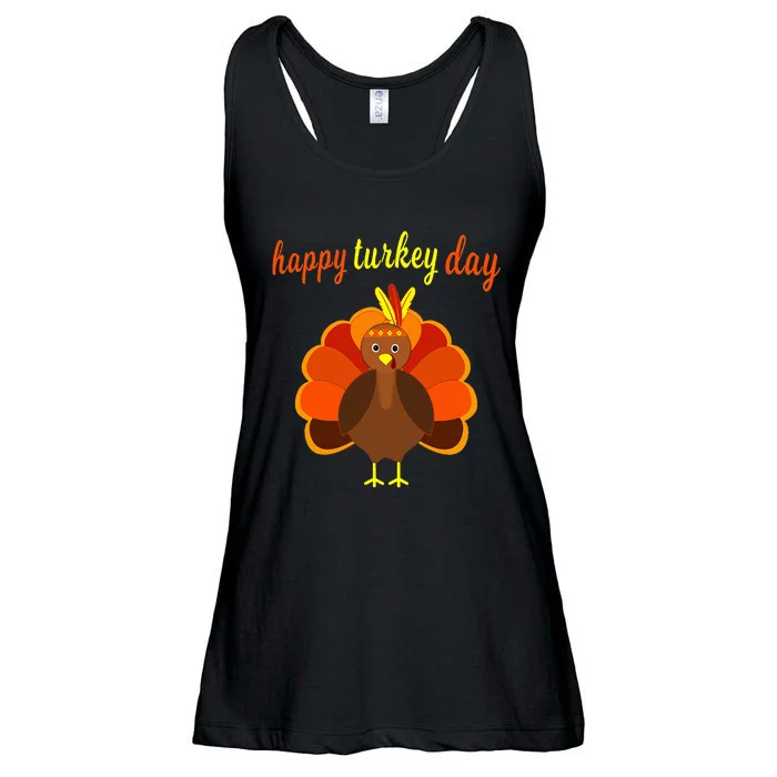 Thanksgiving Turkey Happy Turkey Day Funny Thanksgiving Day Ladies Essential Flowy Tank