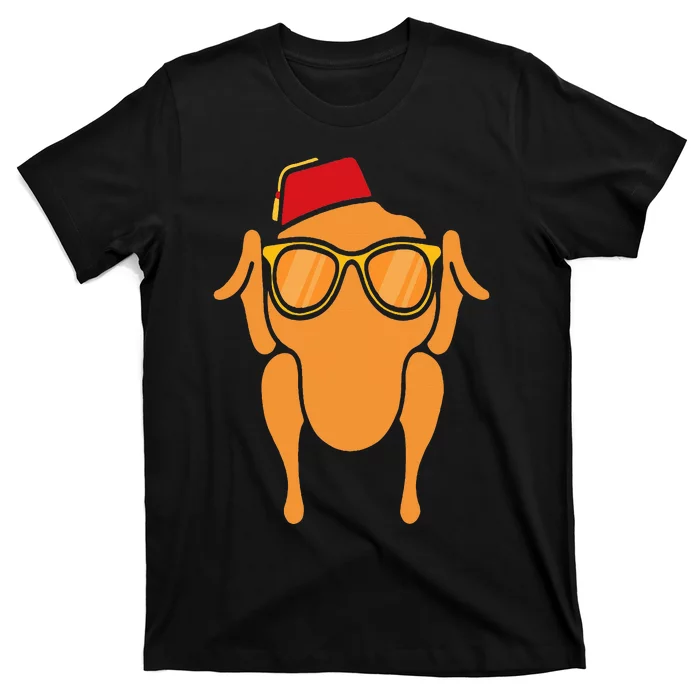 Thanksgiving Turkey Head Funny Gift For Friends T-Shirt