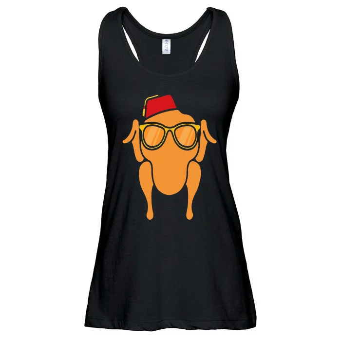 Thanksgiving Turkey Head Funny Gift For Friends Ladies Essential Flowy Tank