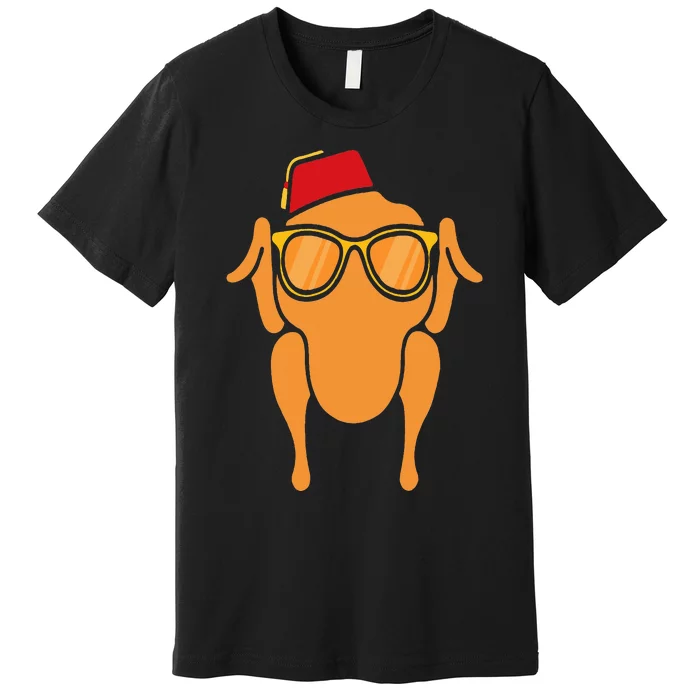 Thanksgiving Turkey Head Funny Gift For Friends Premium T-Shirt