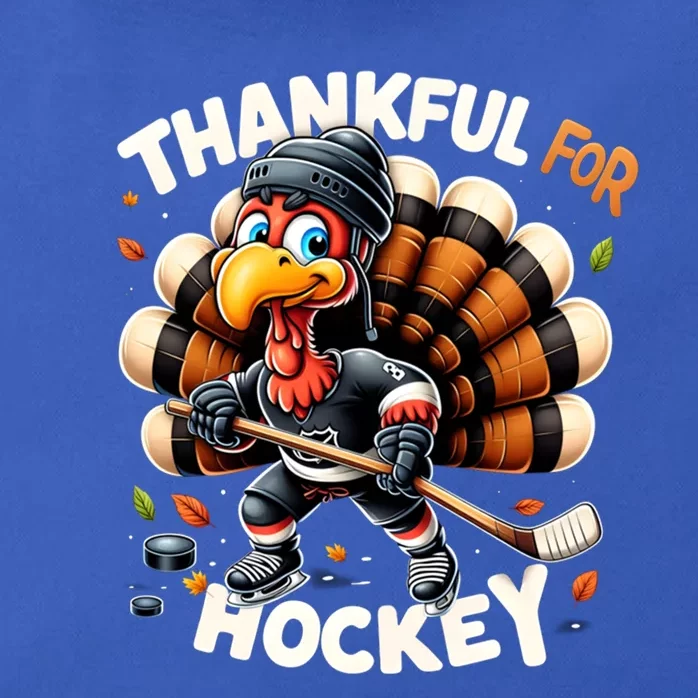 Turkey Thankful Hockey Retro Thanksgiving Hockey Lovers Gift Meaningful Gift Zip Tote Bag