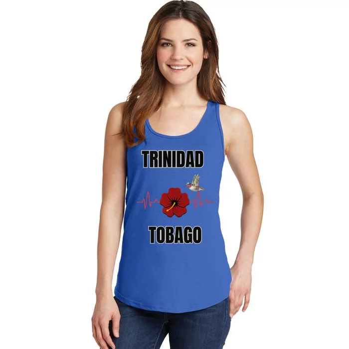 Trinidad Tobago Heartbeat Hibiscus Ladies Essential Tank