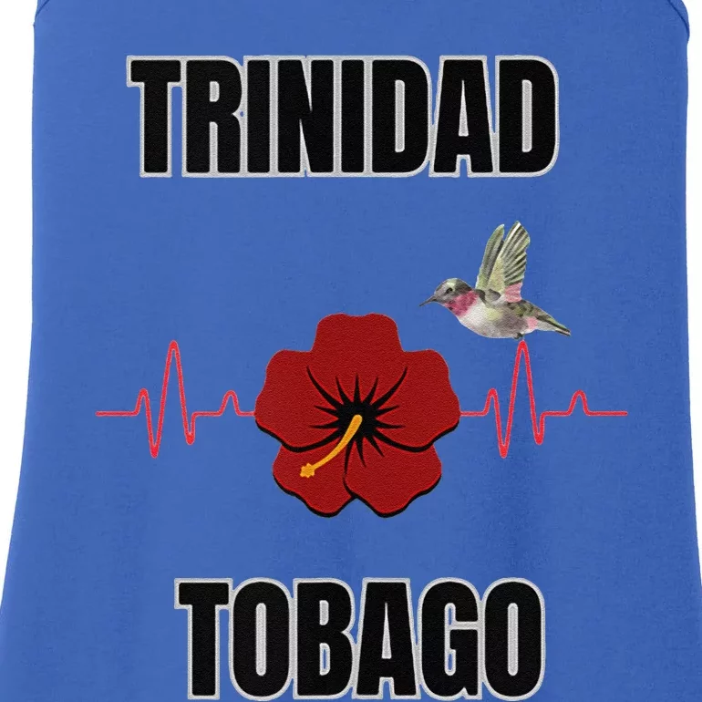 Trinidad Tobago Heartbeat Hibiscus Ladies Essential Tank