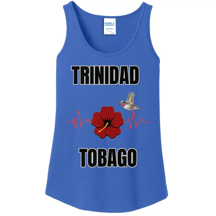 Trinidad Tobago Heartbeat Hibiscus Ladies Essential Tank