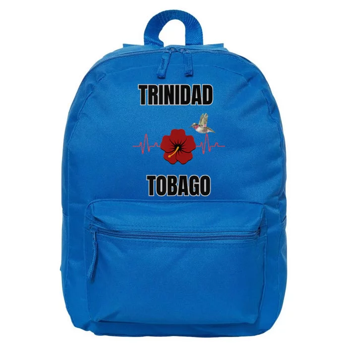 Trinidad Tobago Heartbeat Hibiscus 16 in Basic Backpack