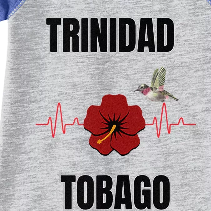 Trinidad Tobago Heartbeat Hibiscus Infant Baby Jersey Bodysuit