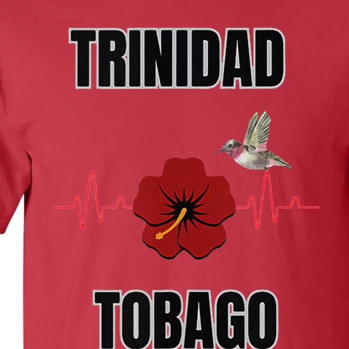 Trinidad Tobago Heartbeat Hibiscus Tall T-Shirt