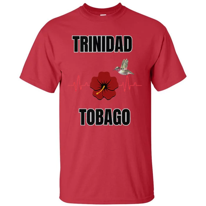 Trinidad Tobago Heartbeat Hibiscus Tall T-Shirt