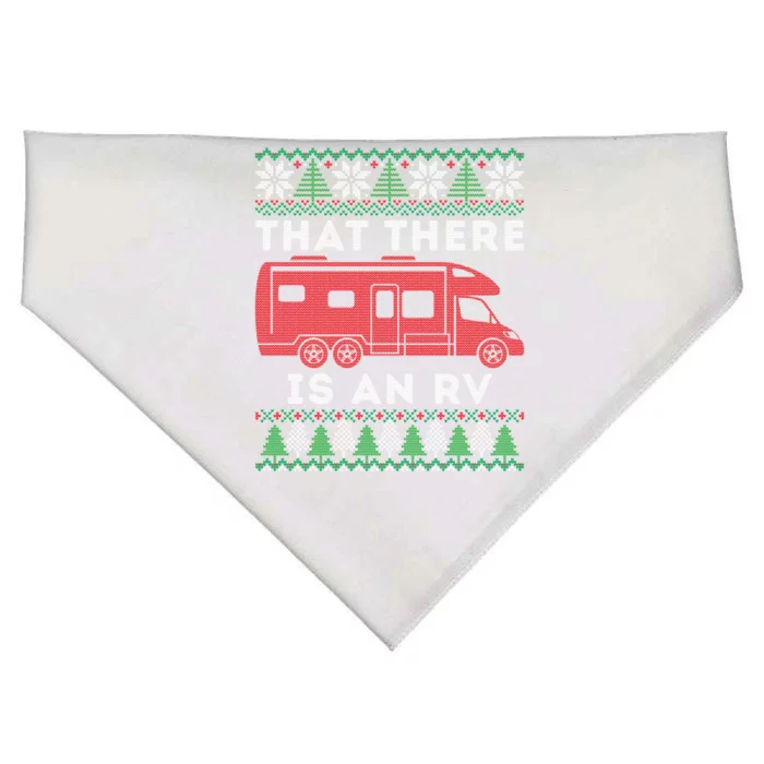 That There Is An Rv Ugly Christmas Camping Holiday Gift USA-Made Doggie Bandana