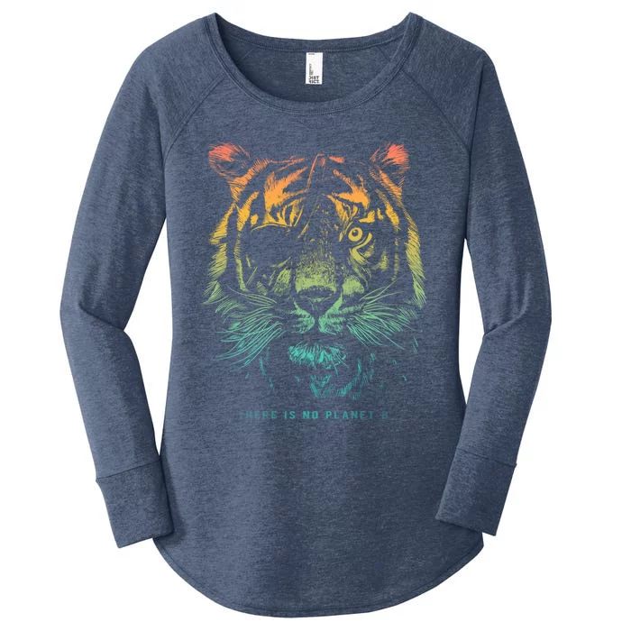 Tiger: There Is No Planet B Great Gift Climate Change Is Real! Cute Gift Women's Perfect Tri Tunic Long Sleeve Shirt