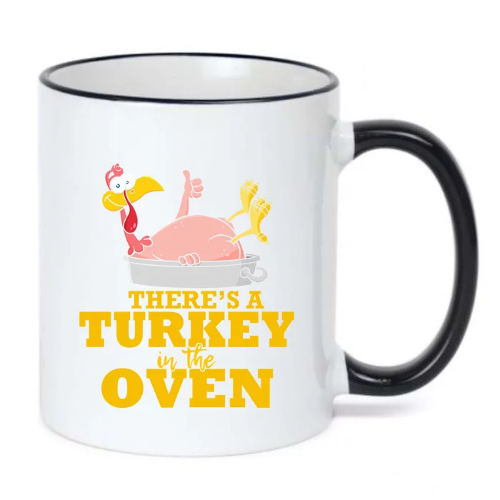 Thanksgiving Turkey In The Oven Thanksgiving Family Meaningful Gift Black Color Changing Mug