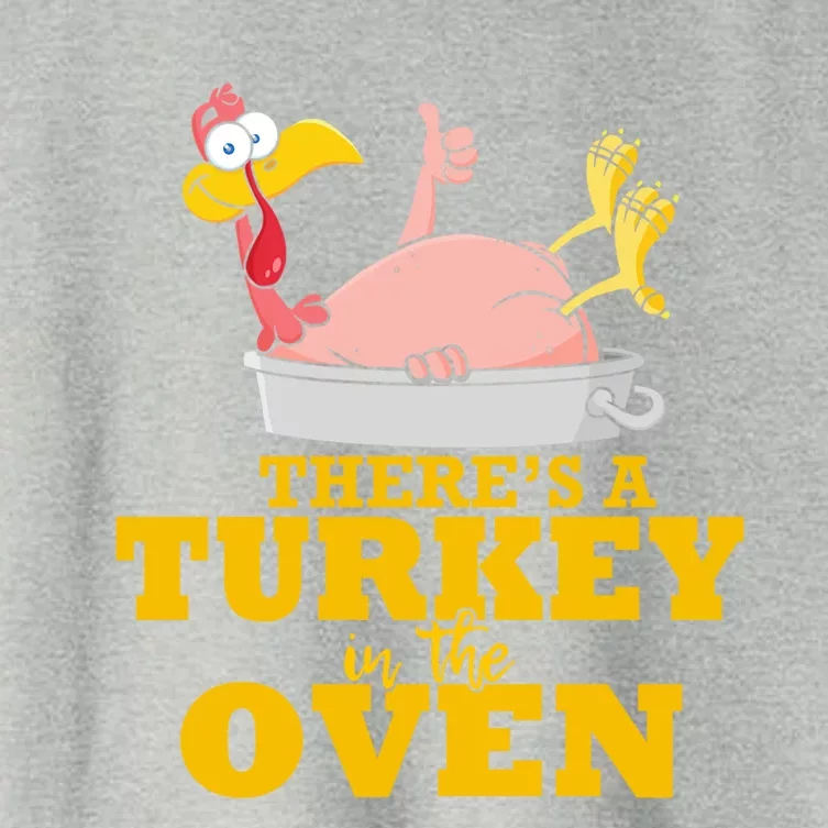 Thanksgiving Turkey In The Oven Thanksgiving Family Meaningful Gift Women's Crop Top Tee