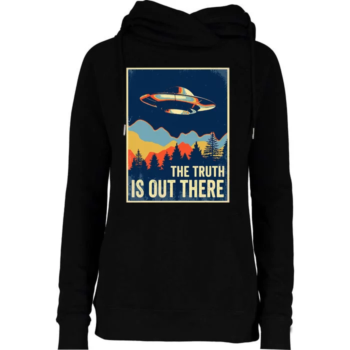 The Truth Is Out There Area 51 Alien UFO Womens Funnel Neck Pullover Hood