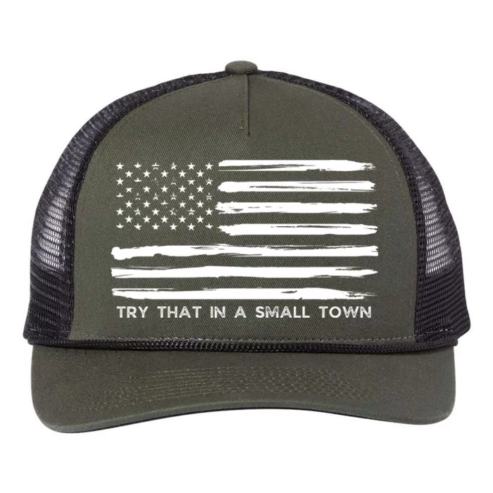 Try That In A Small Country Retro Rope Trucker Hat Cap