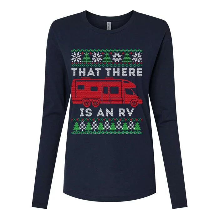 That There Is An Rv Ugly Christmas Camping Holiday Camper Womens Cotton Relaxed Long Sleeve T-Shirt