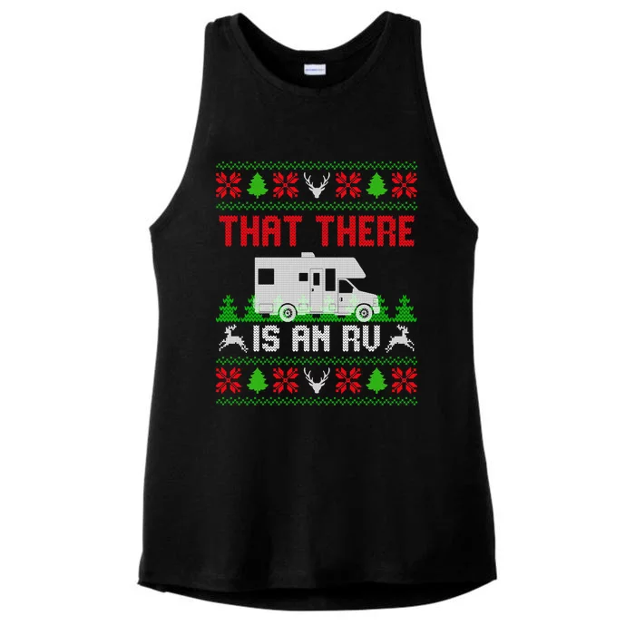 That There Is An Rv Camping Funny Ugly Christmas Campers Gift Ladies Tri-Blend Wicking Tank