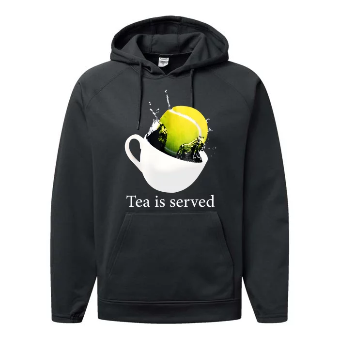 Tennis Tea Is Served Performance Fleece Hoodie