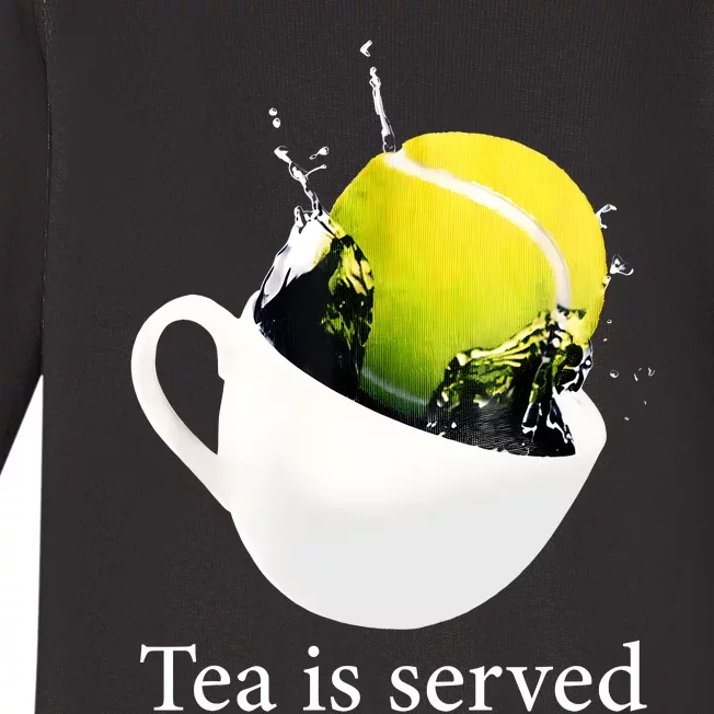 Tennis Tea Is Served Baby Long Sleeve Bodysuit