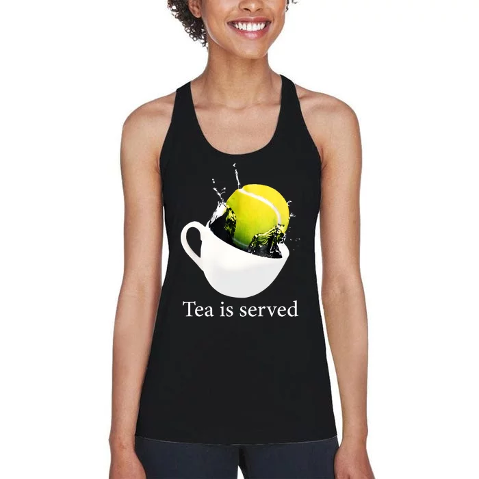 Tennis Tea Is Served Women's Racerback Tank