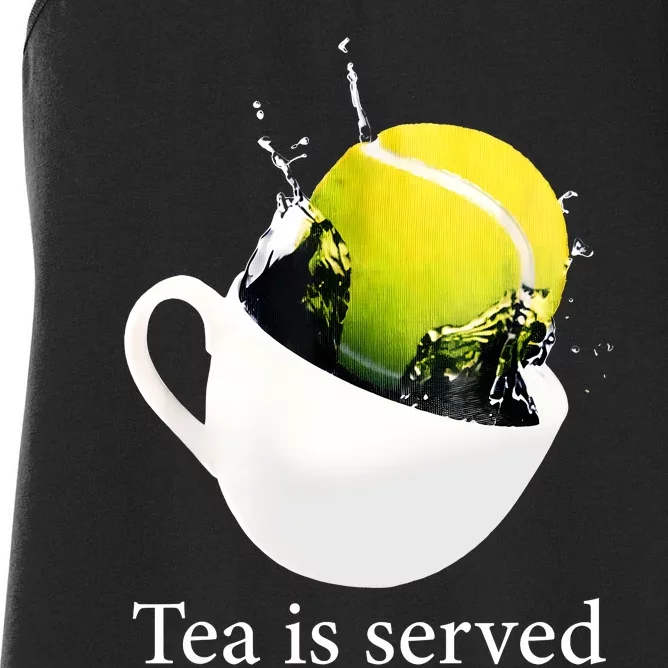 Tennis Tea Is Served Women's Racerback Tank