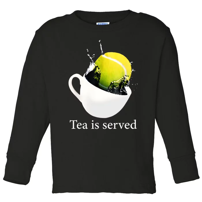 Tennis Tea Is Served Toddler Long Sleeve Shirt