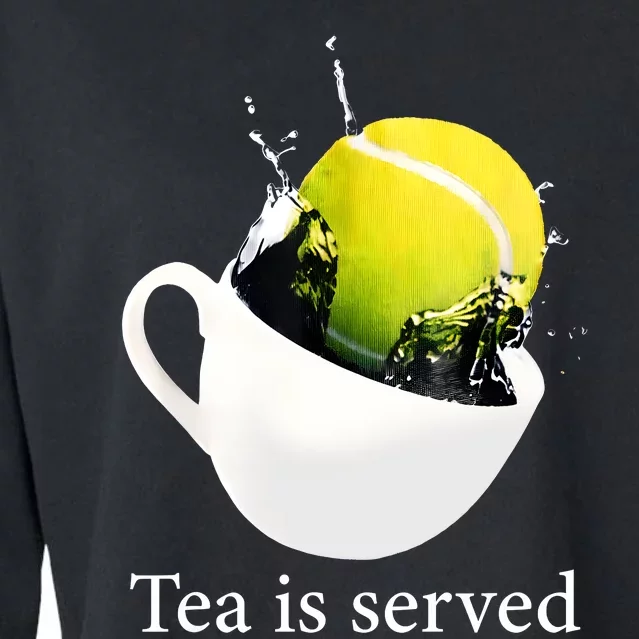 Tennis Tea Is Served Cropped Pullover Crew