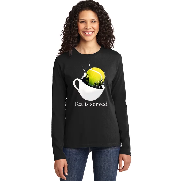 Tennis Tea Is Served Ladies Long Sleeve Shirt