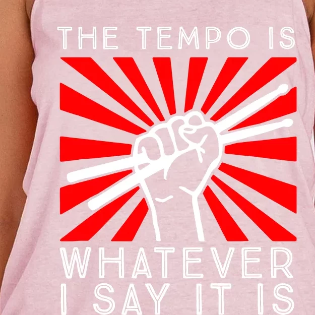 The Tempo Is Whatever I Say It Is Women's Knotted Racerback Tank