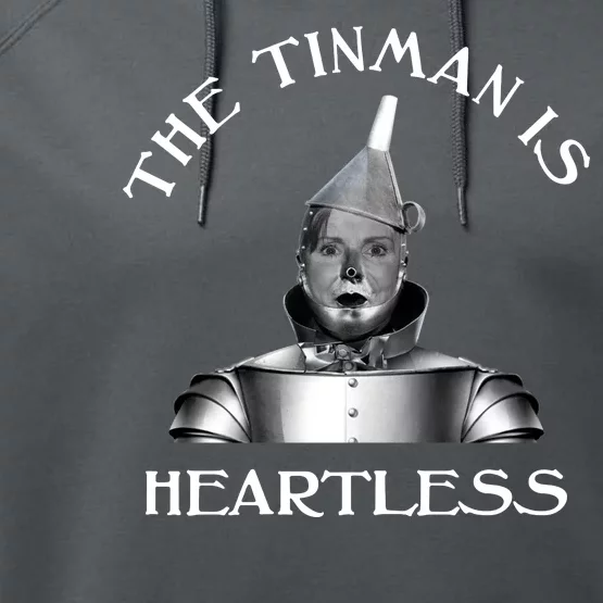 The Tinman Is Heartless Nancy Pelosi Performance Fleece Hoodie