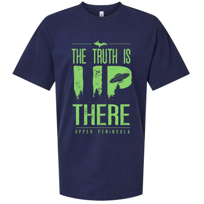 The Truth Is Up There Upper Peninsula Ufo Sueded Cloud Jersey T-Shirt