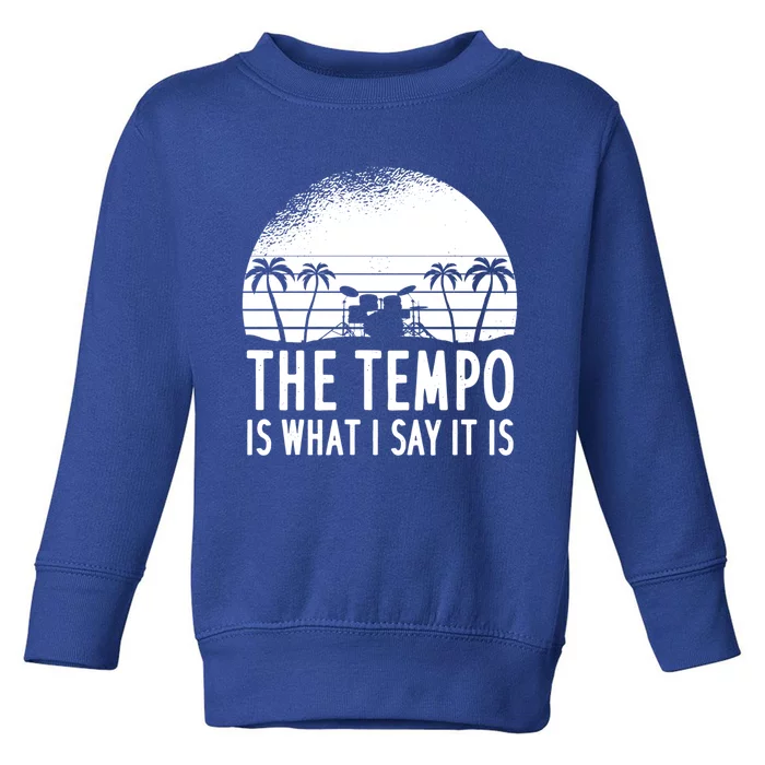 The Tempo Is What I Say It Is Funny Drummer Cool Gift Toddler Sweatshirt