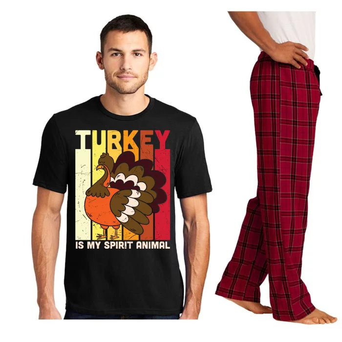 Thanksgiving Turkey Is My Spirit Animal Pajama Set