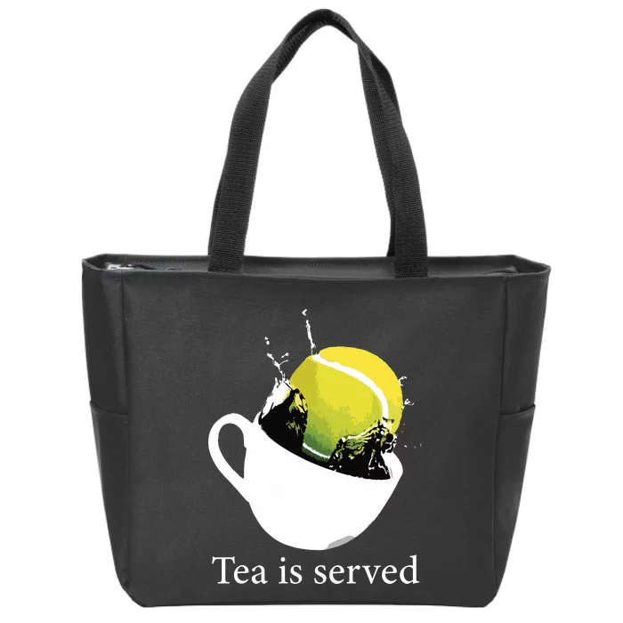 Tennis Tea Is Served Zip Tote Bag