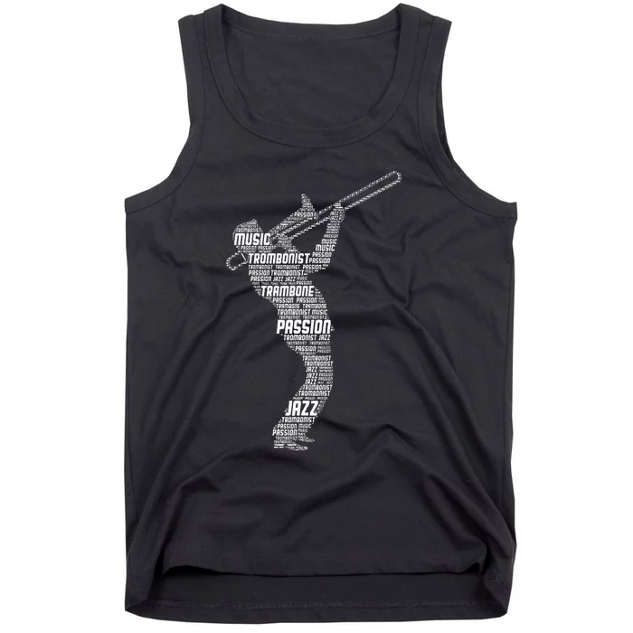 Trombone Trombonist Jazz Musician Tank Top