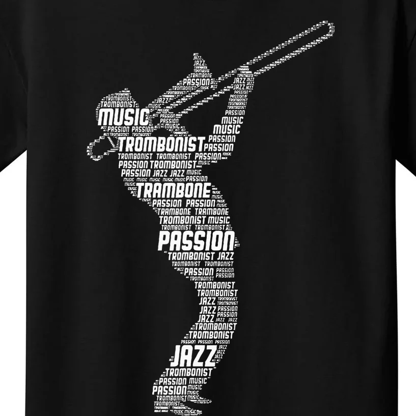 Trombone Trombonist Jazz Musician Kids T-Shirt