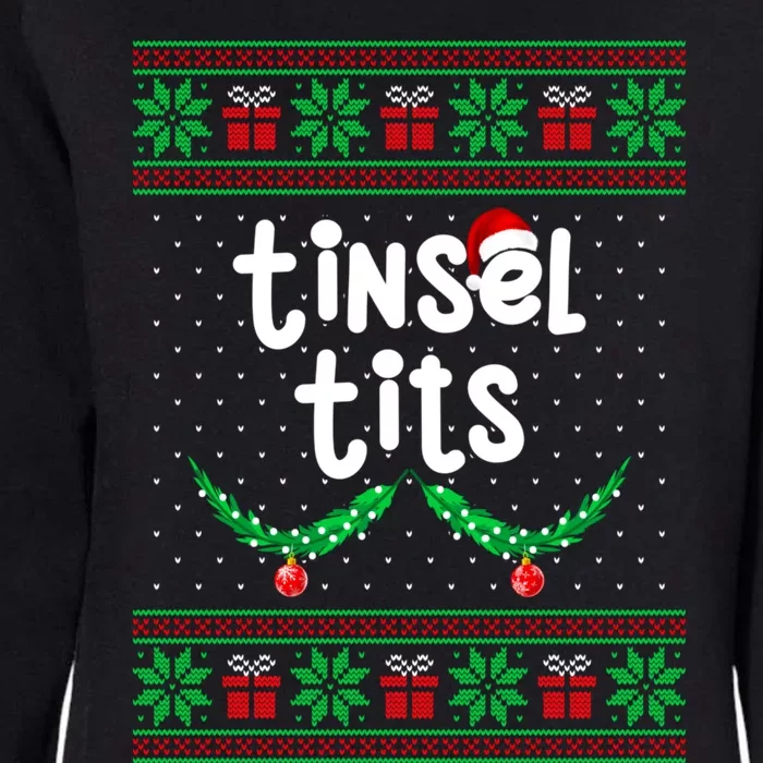 Tinsel Tits Jingle Balls Funny Matching Couple Ugly Christmas Sweater Womens California Wash Sweatshirt