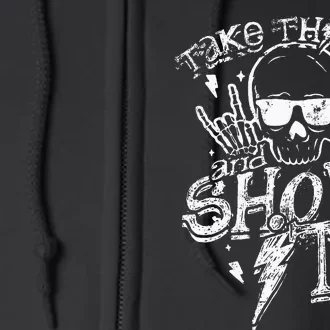 Take This Job And Shove It Teacher And Technician Work Full Zip Hoodie