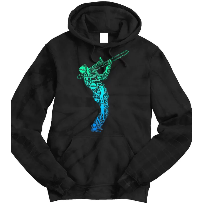 Trombone Trombonist Jazz Musician Tie Dye Hoodie