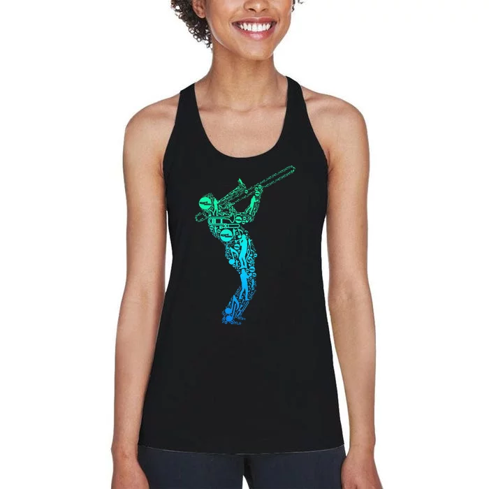 Trombone Trombonist Jazz Musician Women's Racerback Tank