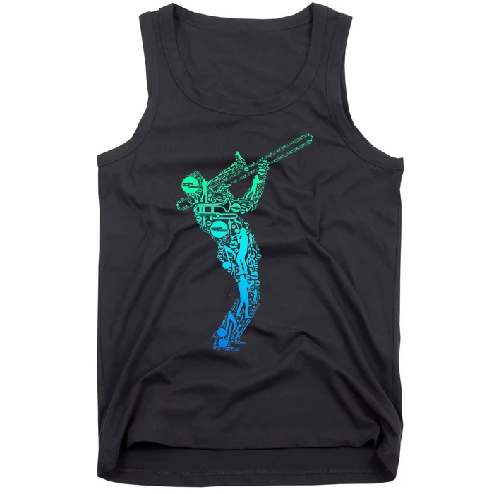 Trombone Trombonist Jazz Musician Tank Top