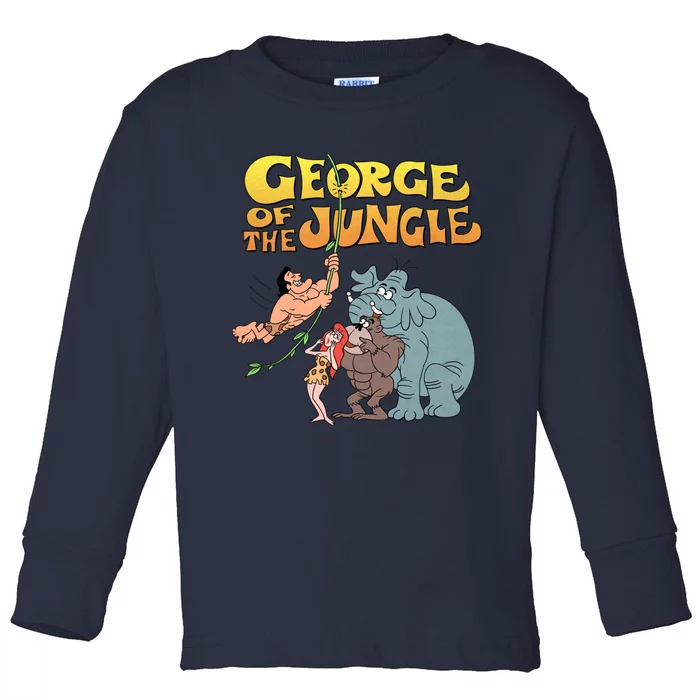 Tribute To Jay Ward George Of The Jungle Characters Toddler Long Sleeve Shirt