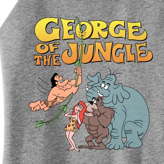 Tribute To Jay Ward George Of The Jungle Characters Women’s Perfect Tri Rocker Tank