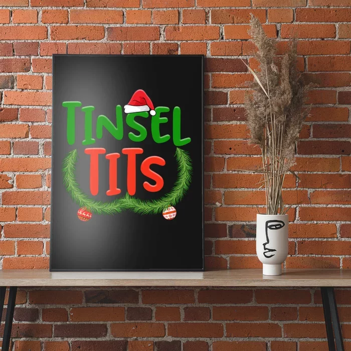 Tinsel Tits Jingle Balls Funny Matching Couple Chestnuts Poster