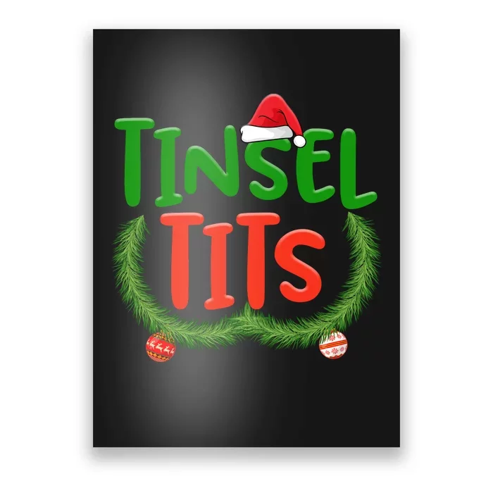 Tinsel Tits Jingle Balls Funny Matching Couple Chestnuts Poster