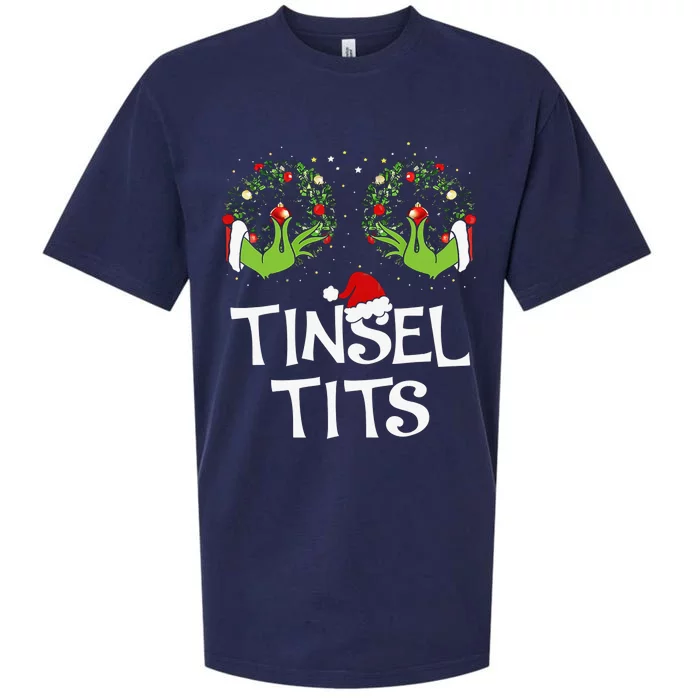 Tinsel Tits Jingle Balls Matching Couple Christmas Sueded Cloud Jersey T-Shirt