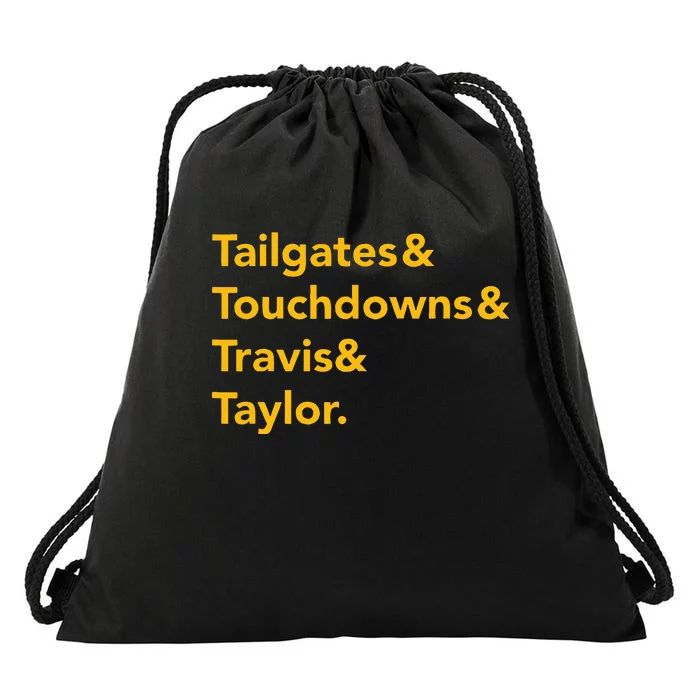 T.ravis & T.aylor K.ansas City Football Drawstring Bag