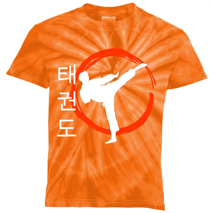 Taekwondo Tae Kwon Do Fighter Korean Kids Tie-Dye T-Shirt