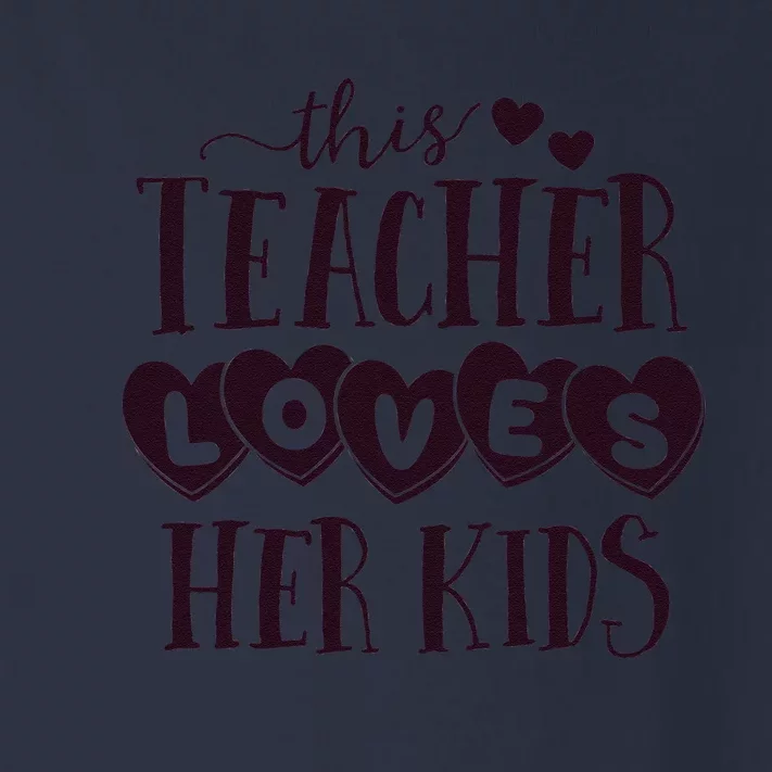 This Teacher Loves Her Hearts School Valentines Day Toddler Long Sleeve Shirt